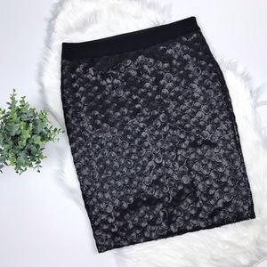NWT The Limited black sequin pencil skirt